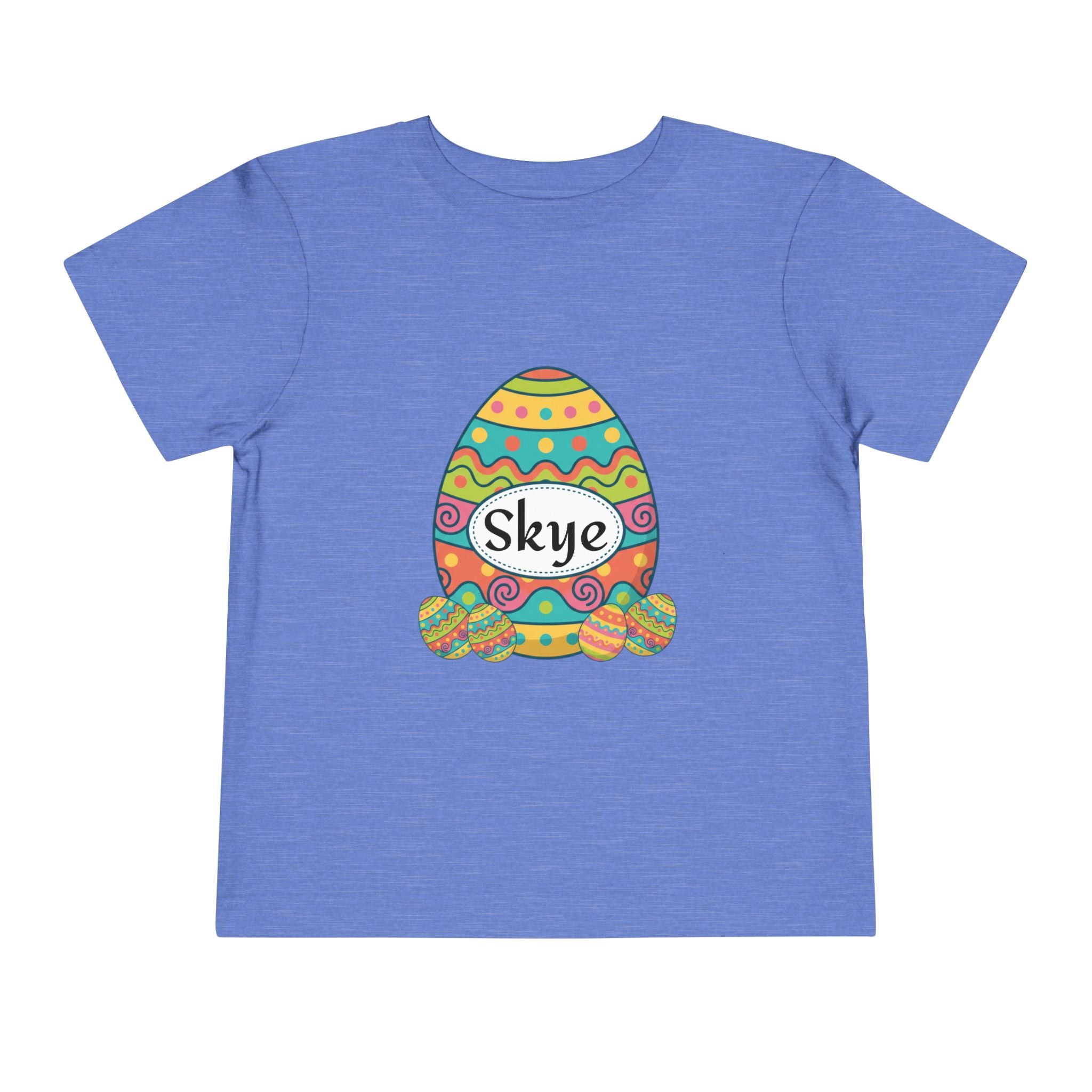 Personalized Easter Egg Toddler Tee — "Skye" Name Shirt