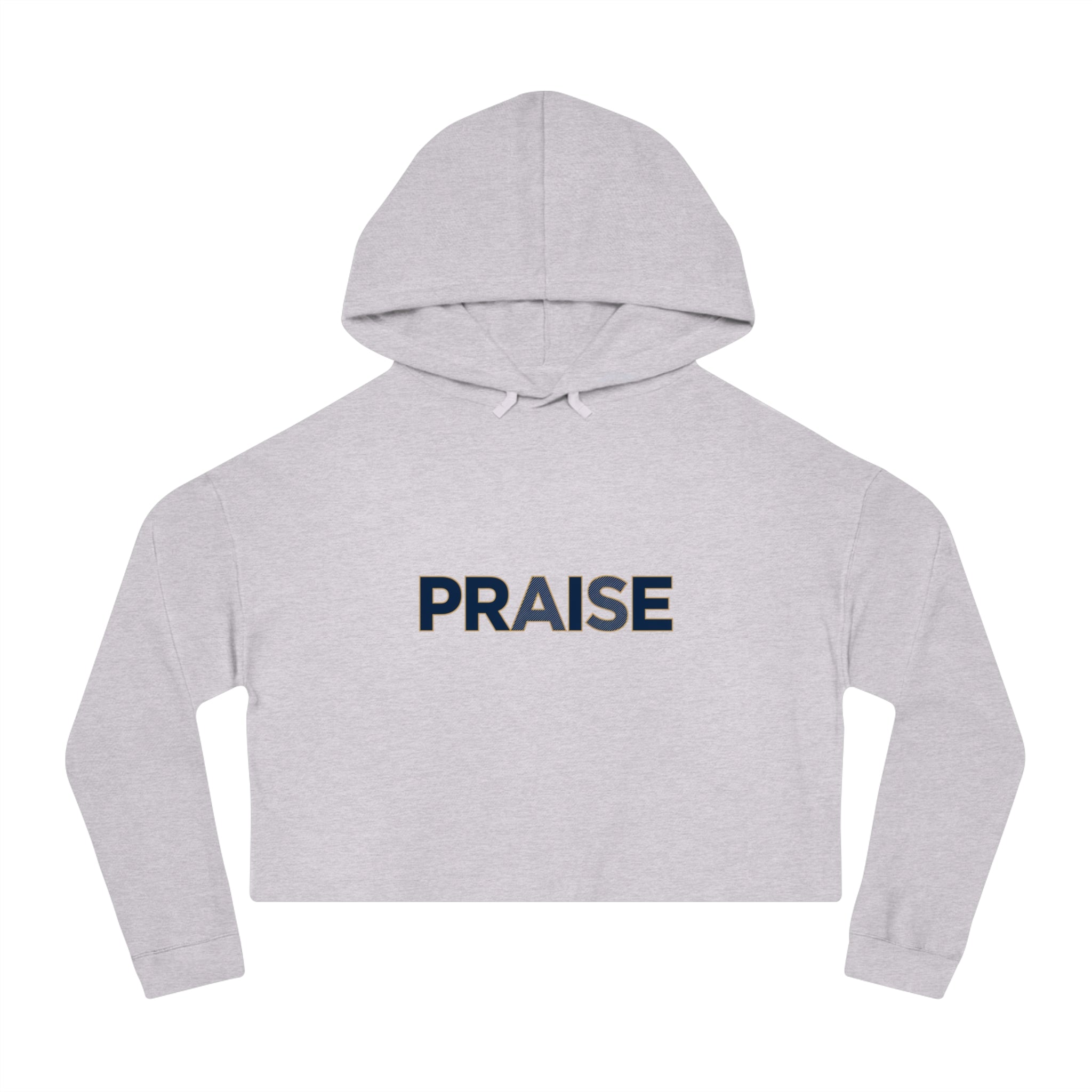 Praise Cropped Hoodie — Minimal Faith Graphic Sweatshirt