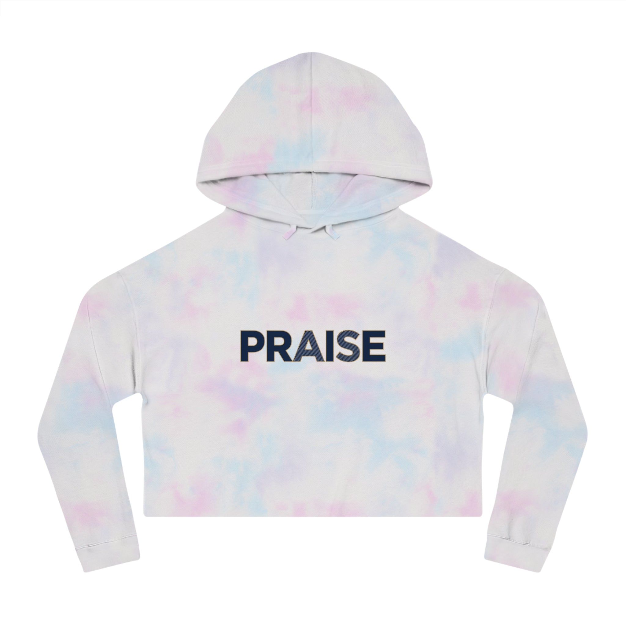 Praise Cropped Hoodie — Minimal Faith Graphic Sweatshirt