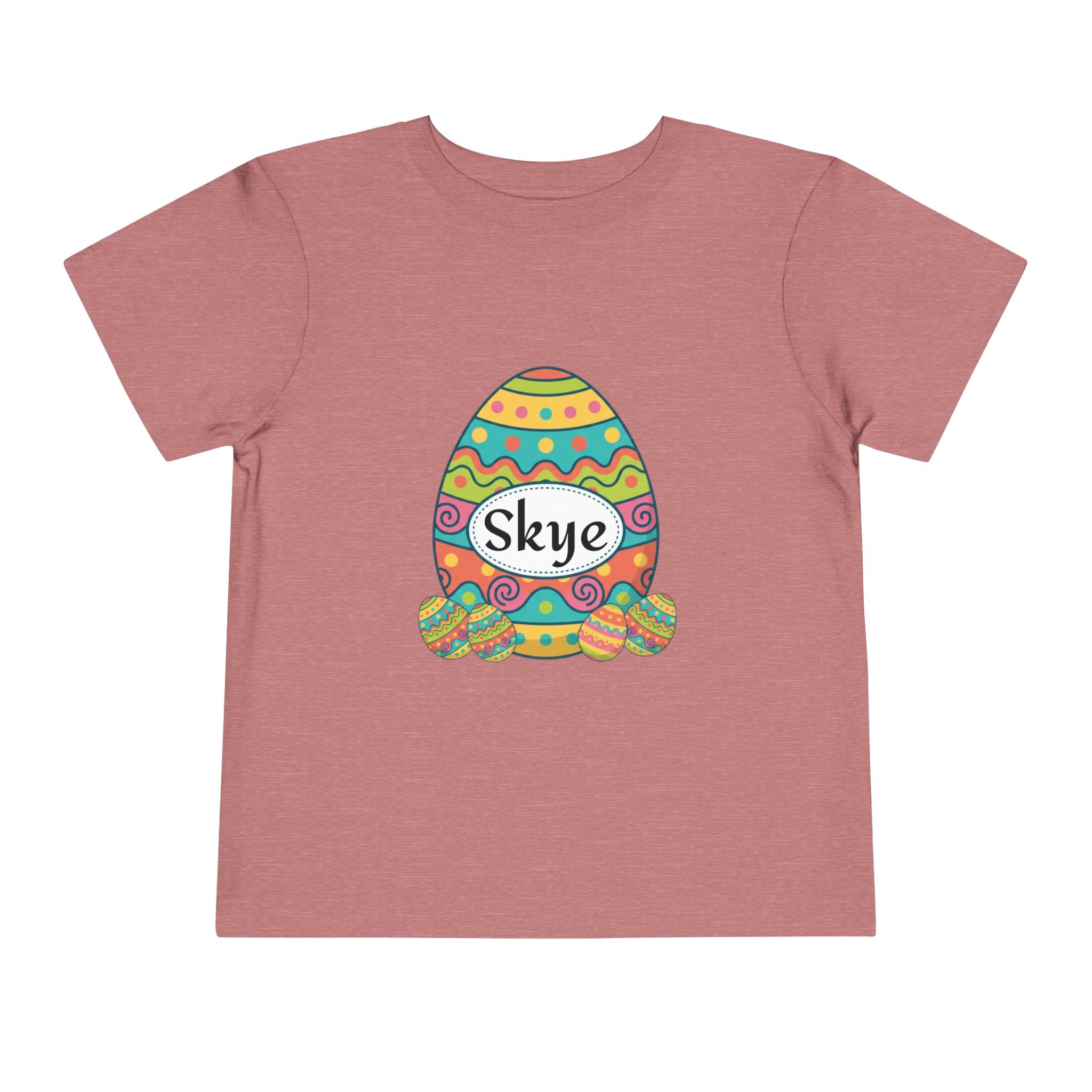 Personalized Easter Egg Toddler Tee — "Skye" Name Shirt