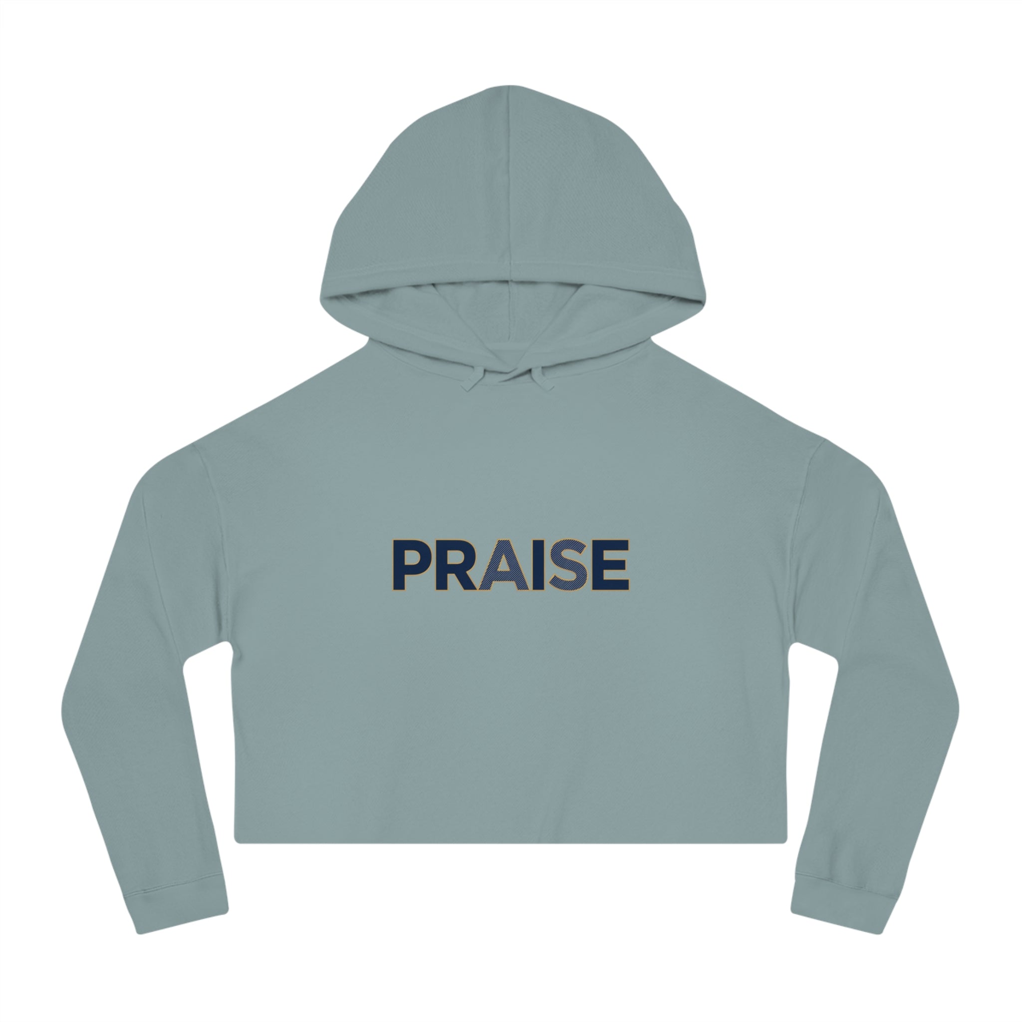 Praise Cropped Hoodie — Minimal Faith Graphic Sweatshirt