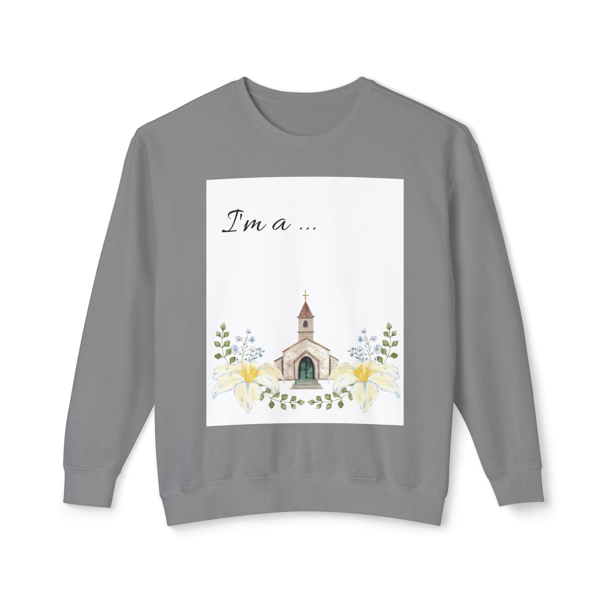 Floral Crewneck Sweatshirt — "I'm a...Christian" Faith Pullover