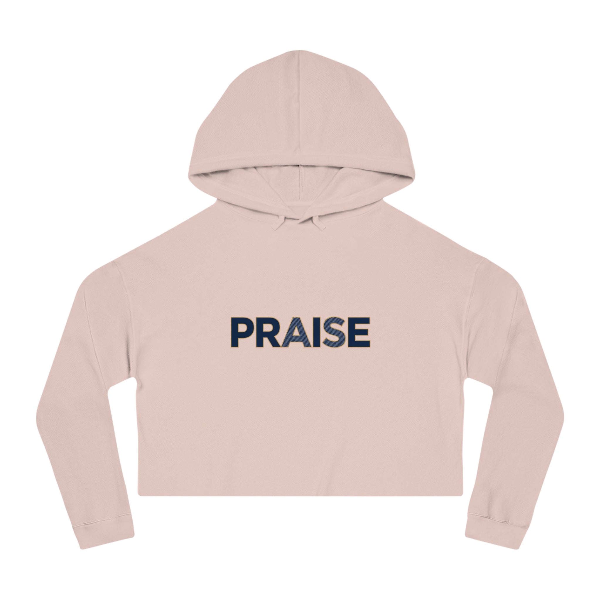 Praise Cropped Hoodie — Minimal Faith Graphic Sweatshirt