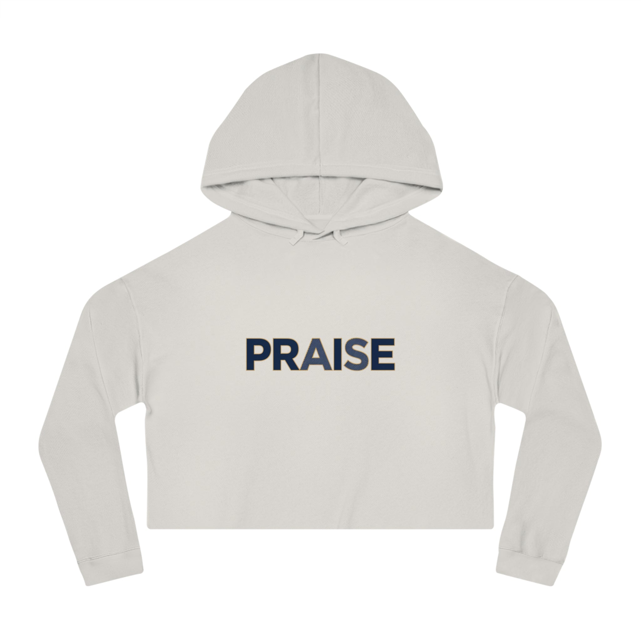 Praise Cropped Hoodie — Minimal Faith Graphic Sweatshirt