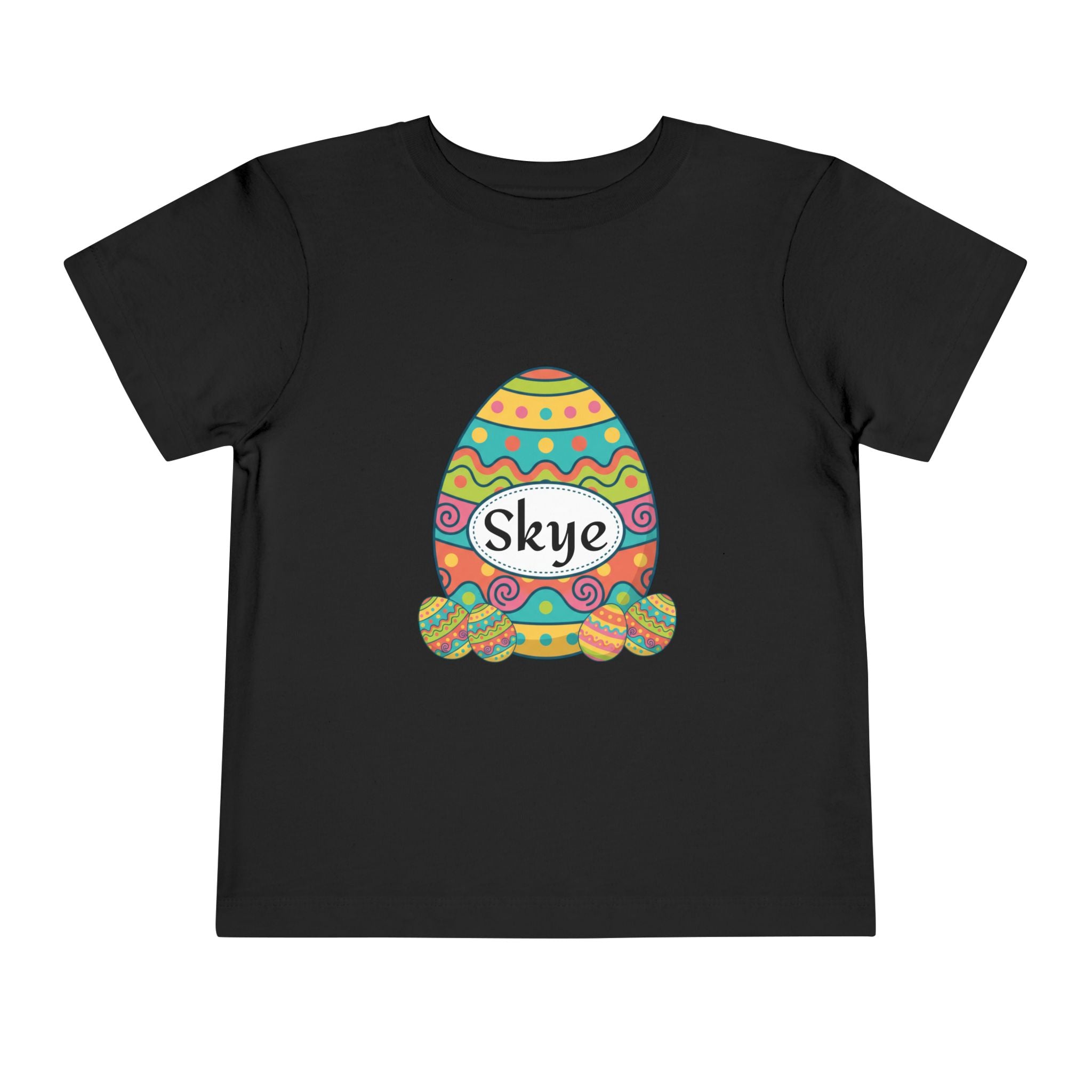 Personalized Easter Egg Toddler Tee — "Skye" Name Shirt