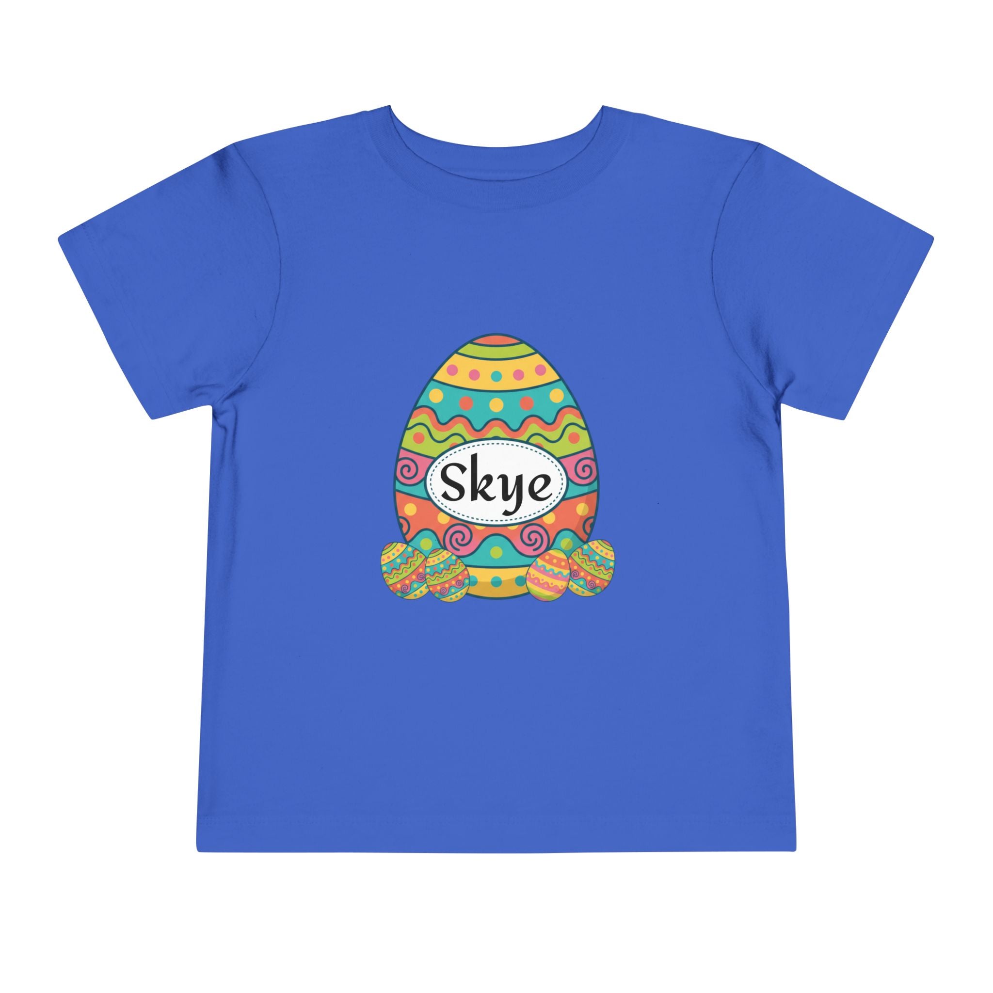 Personalized Easter Egg Toddler Tee — "Skye" Name Shirt