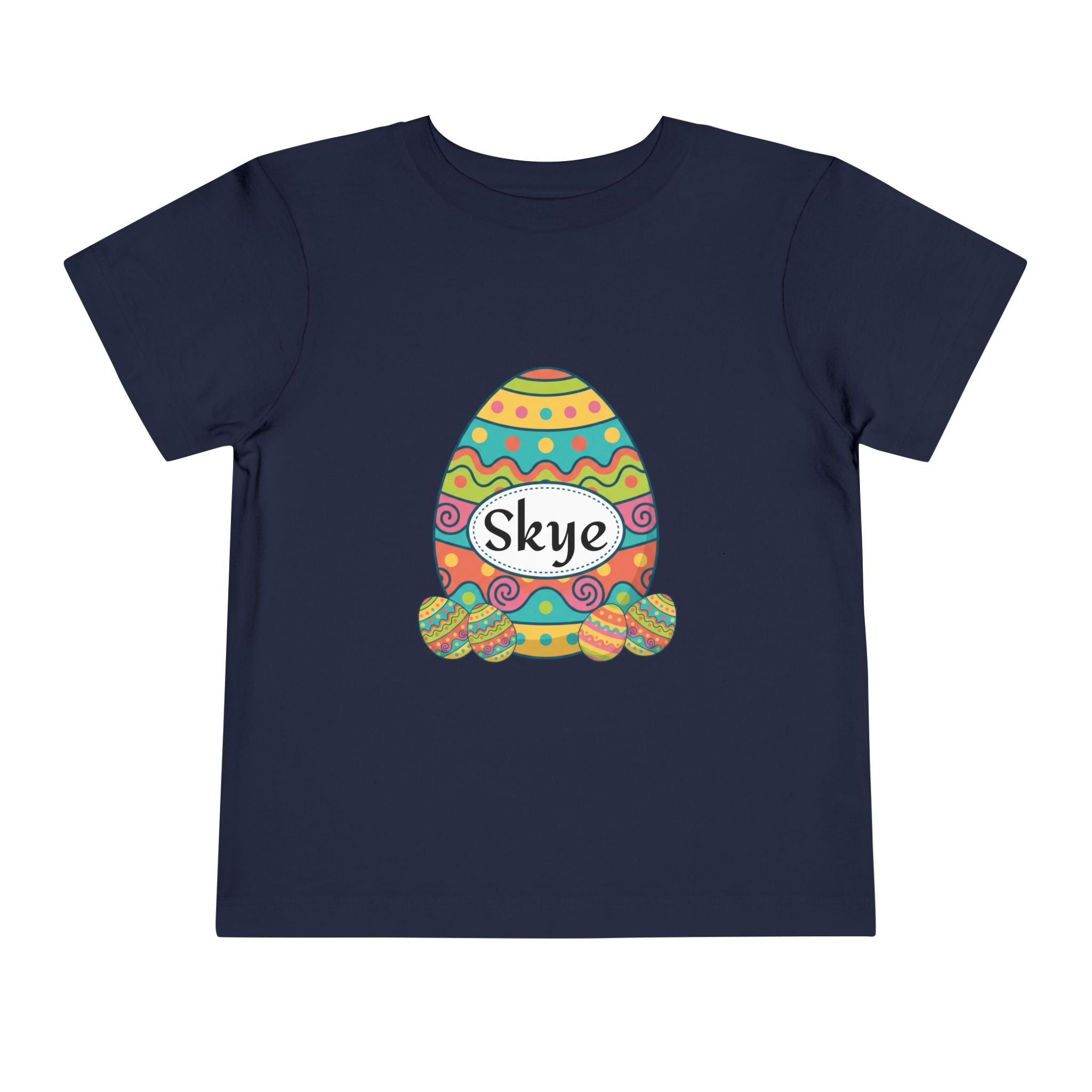 Personalized Easter Egg Toddler Tee — "Skye" Name Shirt