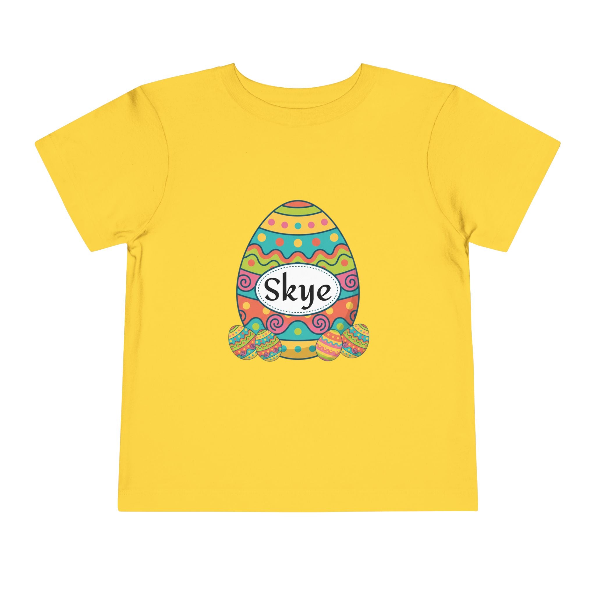 Personalized Easter Egg Toddler Tee — "Skye" Name Shirt