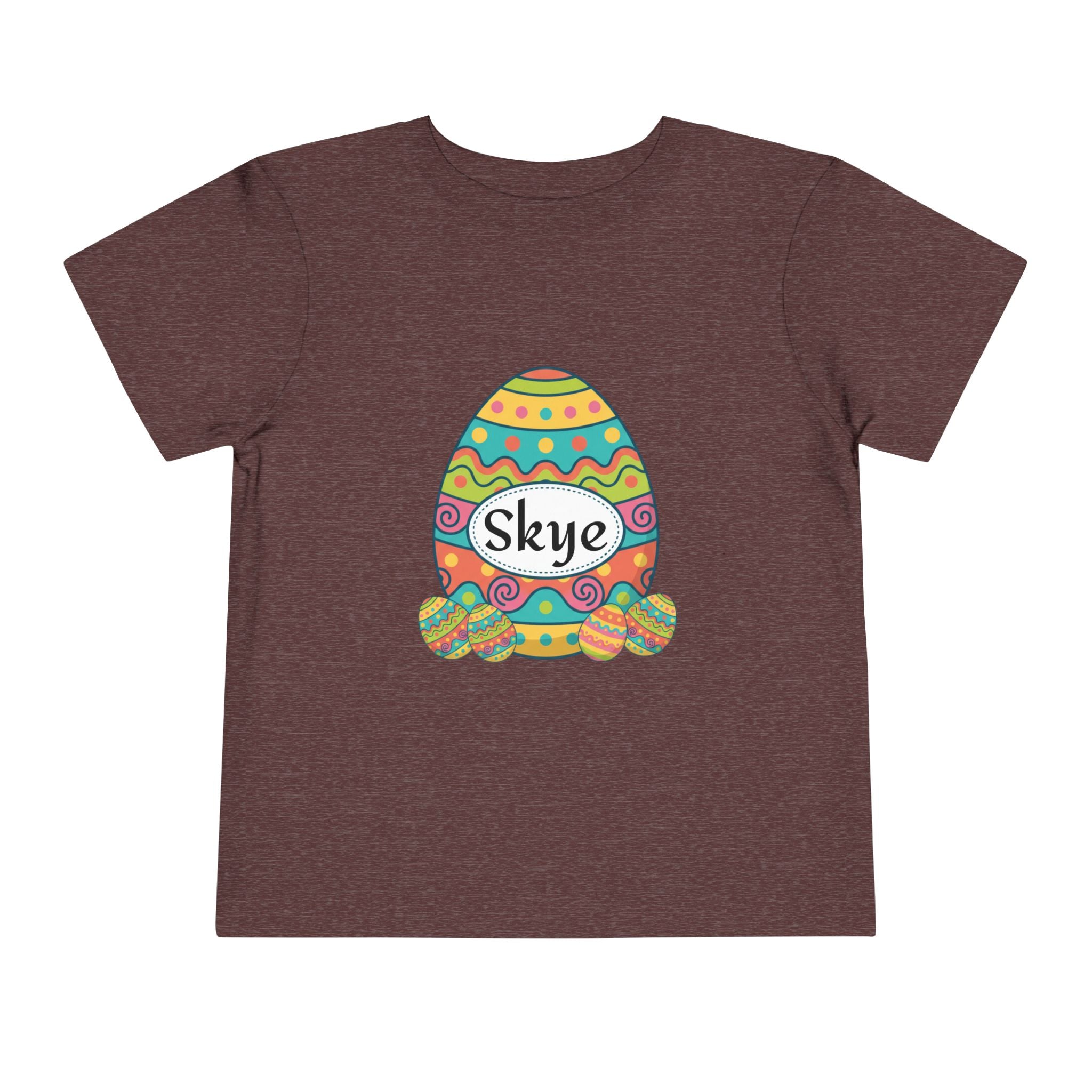 Personalized Easter Egg Toddler Tee — "Skye" Name Shirt