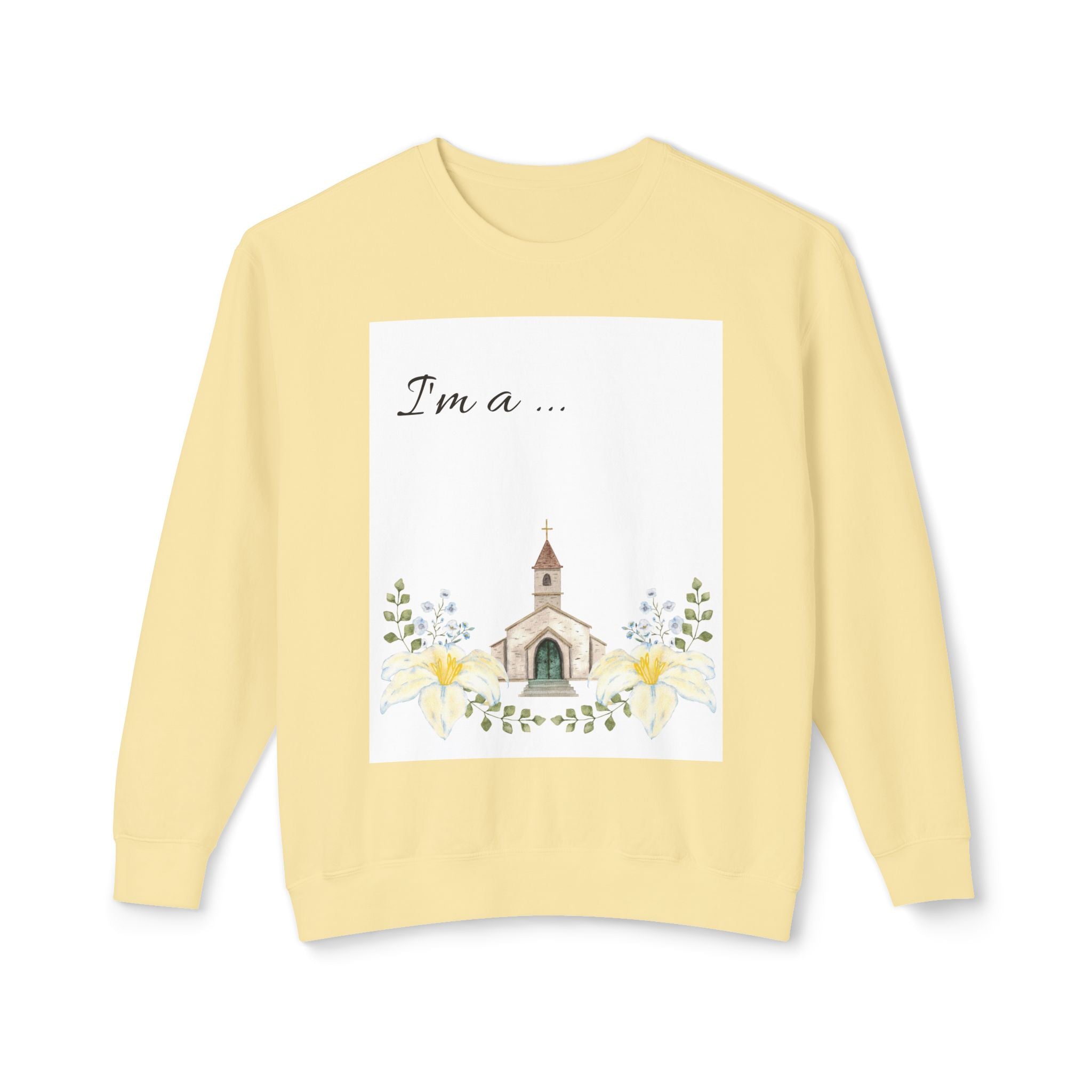 Floral Crewneck Sweatshirt — "I'm a...Christian" Faith Pullover