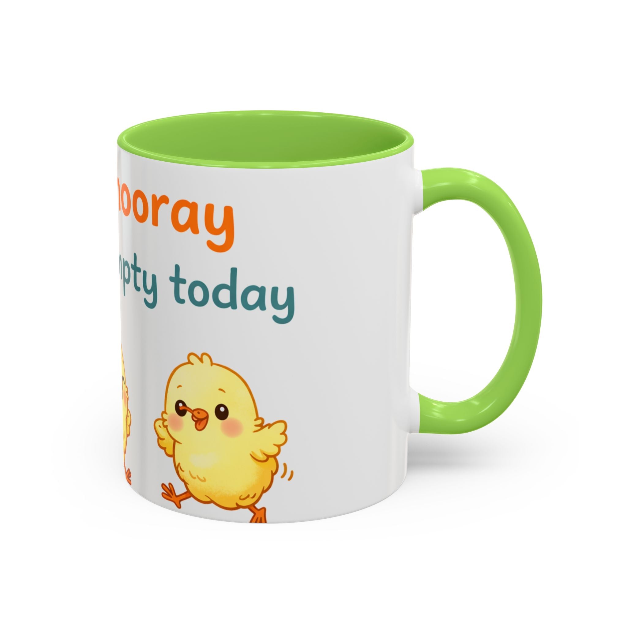 Easter Chick Coffee Mug — "Hop, hop, hooray the tomb is empty today" Colorful Ceramic Mug (11oz/15oz)