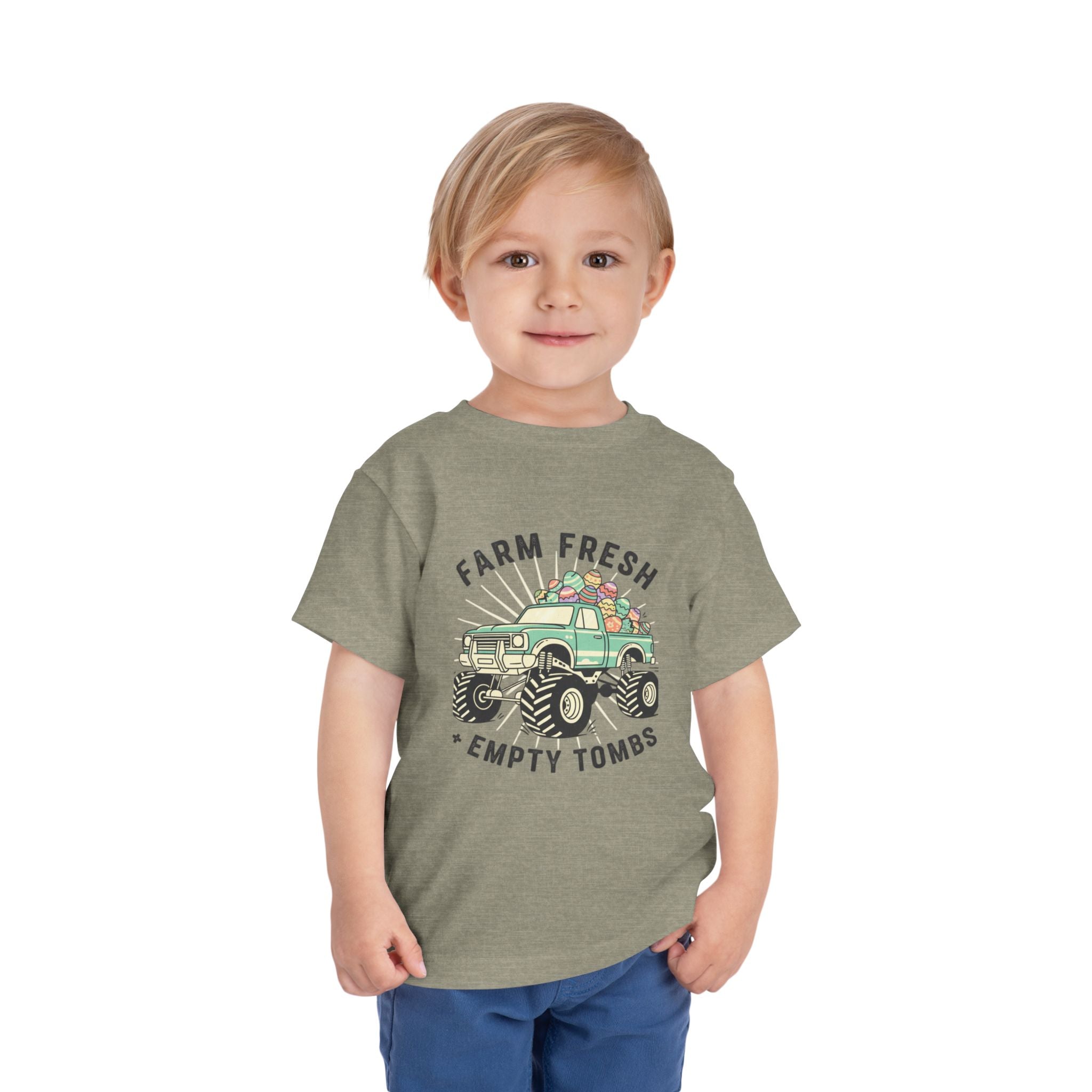Toddler Tee — "Farm Fresh" Monster Truck Easter Egg Ride