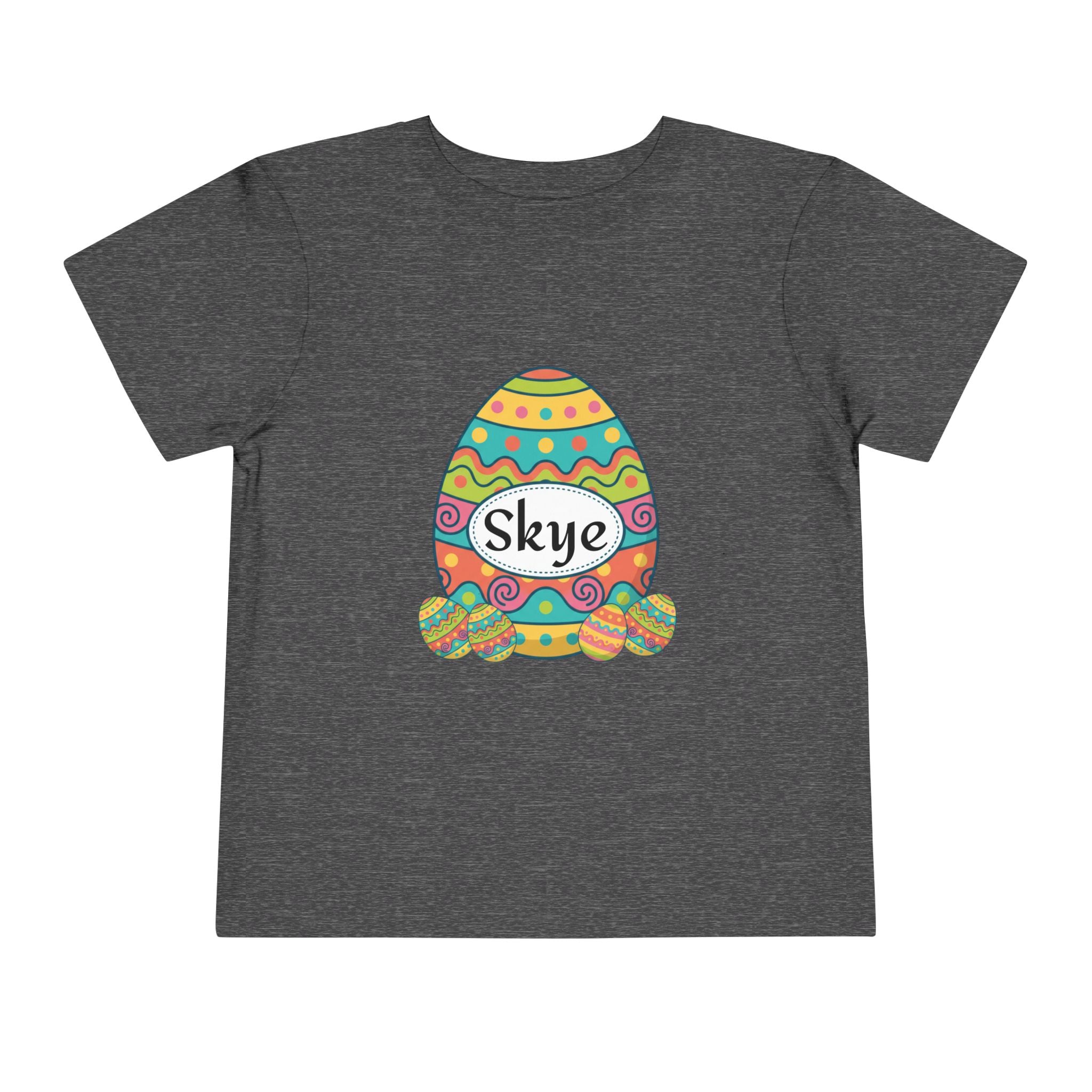 Personalized Easter Egg Toddler Tee — "Skye" Name Shirt
