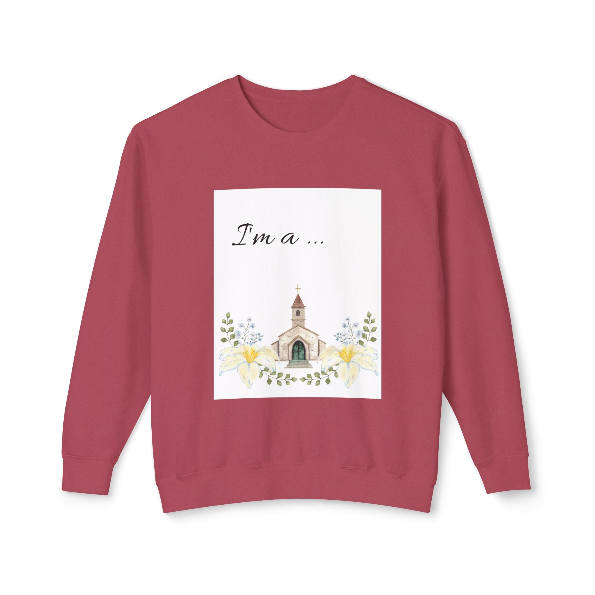 Floral Crewneck Sweatshirt — "I'm a...Christian" Faith Pullover