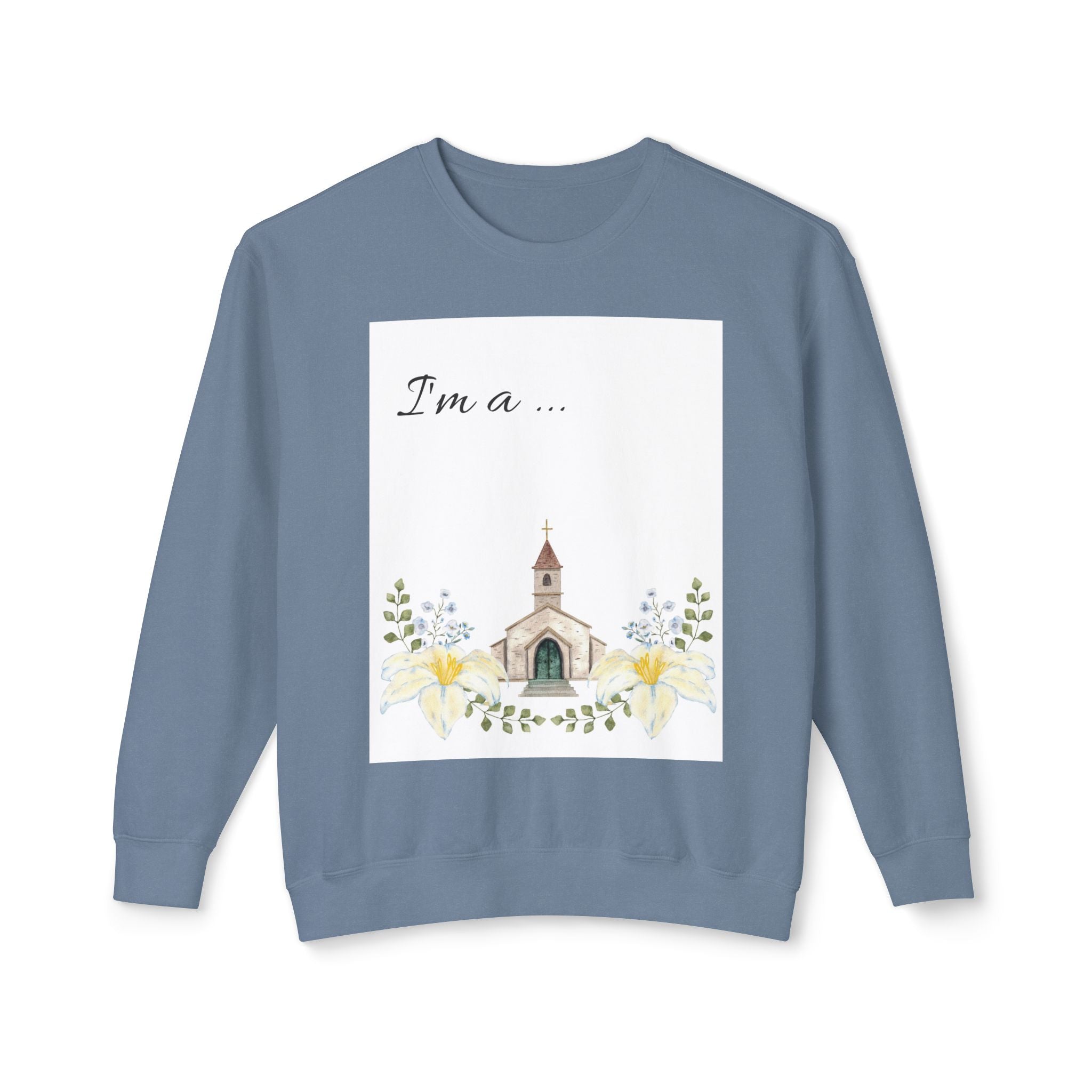 Floral Crewneck Sweatshirt — "I'm a...Christian" Faith Pullover