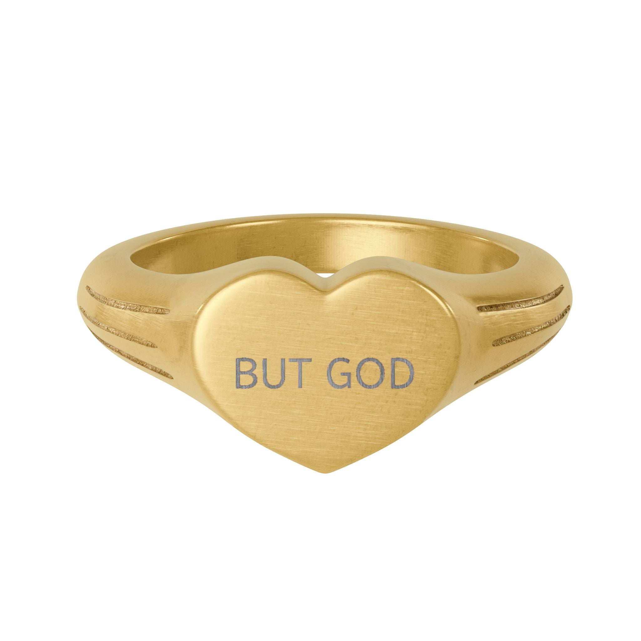 Engraved “BUT GOD" Ring