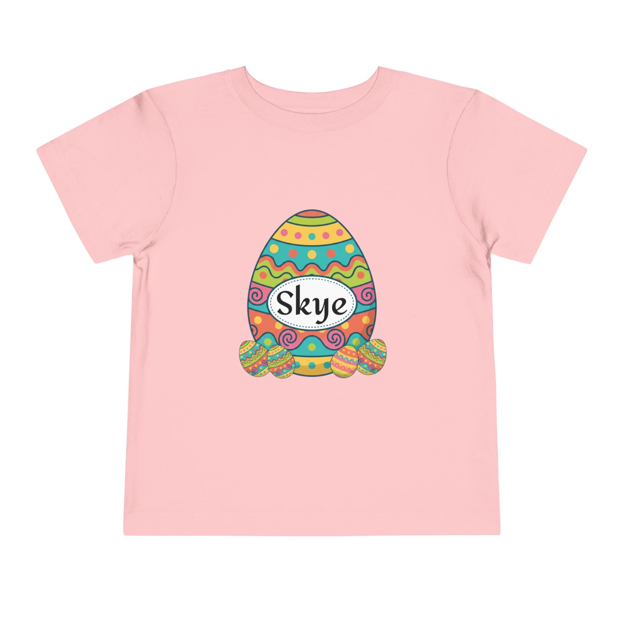 Personalized Easter Egg Toddler Tee — "Skye" Name Shirt