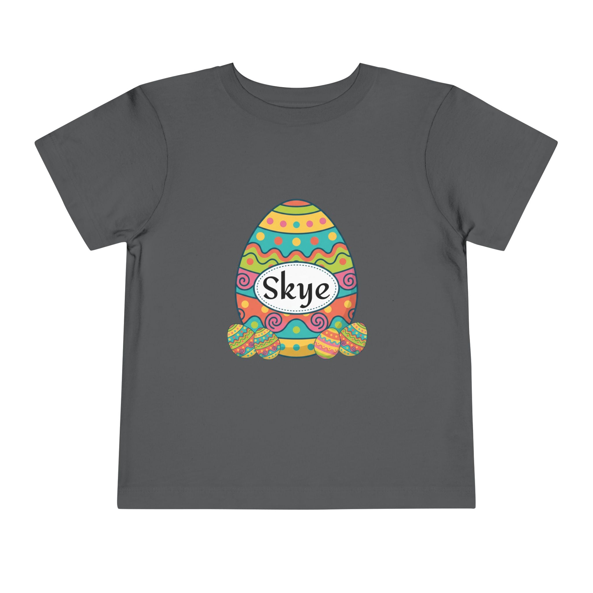 Personalized Easter Egg Toddler Tee — "Skye" Name Shirt